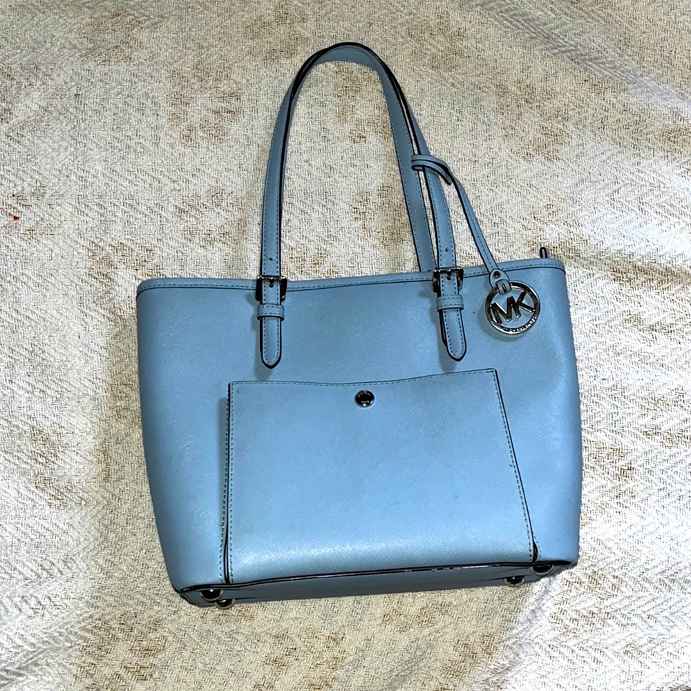 Michael Kors Baby Blue Jet Set Extra Small Handbag